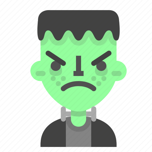 Angry, emoji, frankenstein, halloween, horror, monster, scientific icon - Download on Iconfinder