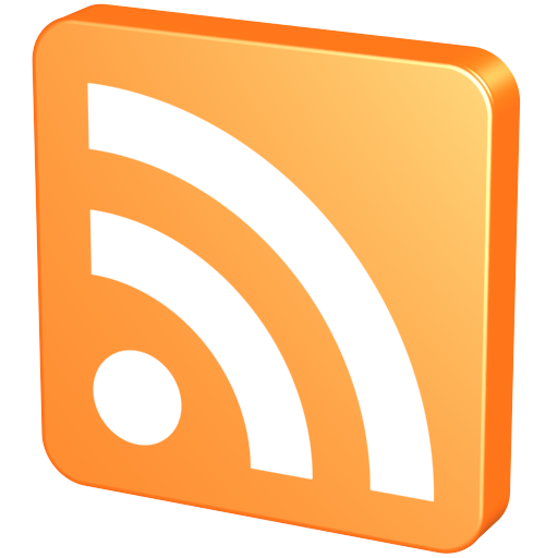 Rss, blog, orange, feed, mandarin, mandarine, tangerine icon - Free download