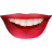 funny, smiley, lips, teeth, hollywood, red, happy, smile