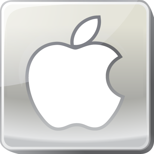 Apple, logo, silver, social media icon - Free download