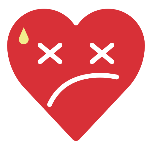 Bored, emoji, emotion, heart, tired icon - Free download