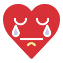 cry, emoji, emotion, grief, heart, sad 