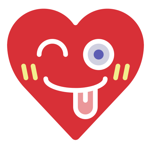 Crazy, emoji, emotion, happy, heart, playful icon - Free download