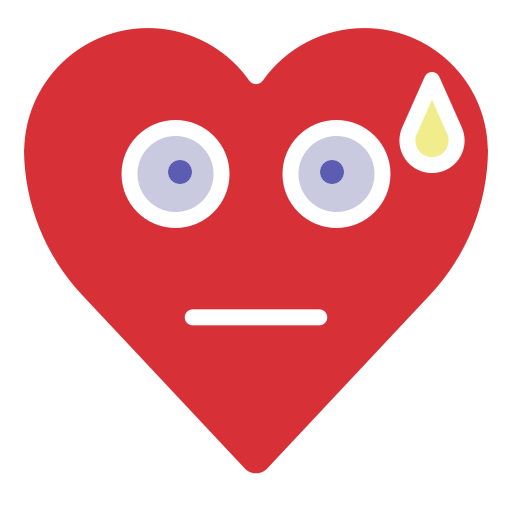 Emoji, emotion, heart, neutral, shock, surprise icon - Free download