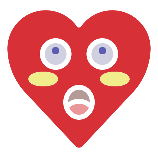 Emoji, emotion, heart, shock, surprise icon - Free download