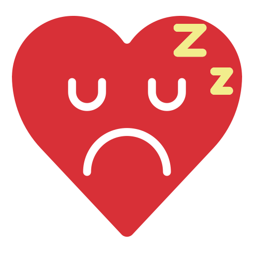 Emoji, emotion, heart, sleepy, tired icon - Free download