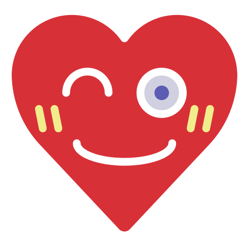 Emoji, emotion, happy, heart, smile, wink icon - Free download