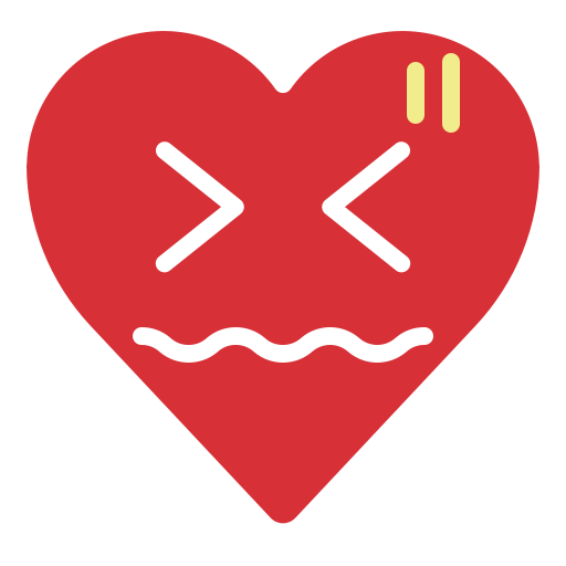 Anxious, confused, emoji, emotion, heart, nervous, worry icon - Free download