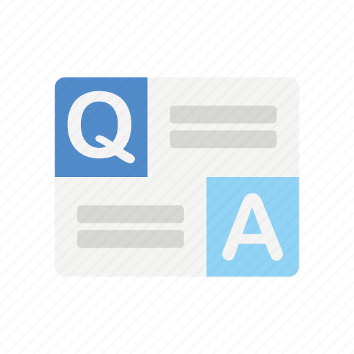 Question, and, answer, text, faq, format icon - Download on Iconfinder