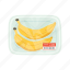 bananas, fruit, box, flat, icon, fresh, packaging, food, plastic 