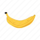 fruit, banana, meal, flat, icon, fresh, packaging, food, plastic