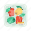 apple, fruit, red, flat, icon, fresh, packaging, food, plastic 