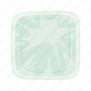 plastic, box, container, package, flat, icon, fresh, packaging, food