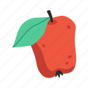 red, apple, fruit, flat, icon, fresh, packaging, food, plastic