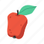 red, apple, fruit, flat, icon, fresh, packaging, food, plastic 