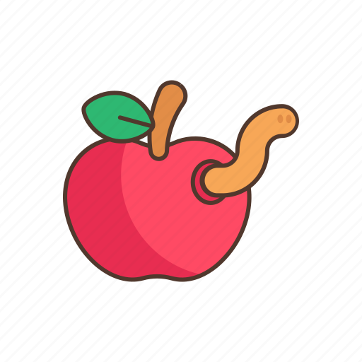 Fruit worm, spring, rotten icon - Download on Iconfinder