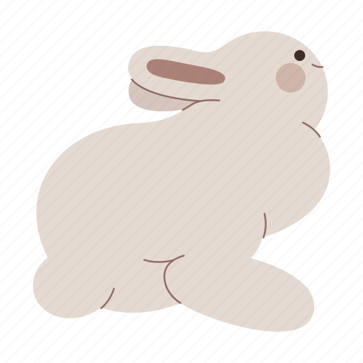 Rabbit, flopped, back, lying down, posture, bunny, animal icon - Download on Iconfinder
