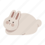 rabbit, loafing, sit, bunny, animal, pet, character 
