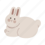 rabbit, loafing, sit, bunny, animal, pet, character 