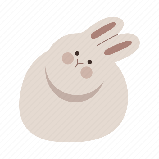 Rabbit, loafing, sit, bunny, curious, pondering, confuse icon - Download on Iconfinder