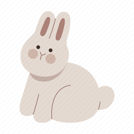 Rabbit, sitting, pose, bunny, animal, pet, side view icon - Download on Iconfinder