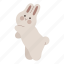 rabbit, standing, bunny, animal, pet, chubby, side view 