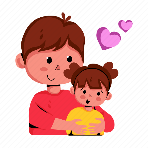 Father daughter, father love, fatherhood, dad girl, father cuddle icon - Download on Iconfinder