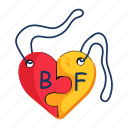bff locket, heart locket, friends locket, bff necklace, friends necklace