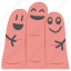 finger, friends, fingers, emojis, puppets, hand 