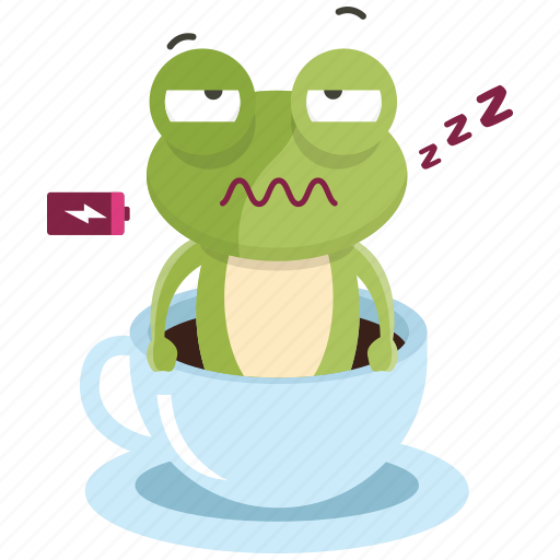 Caffeine, crash, emoji, emoticon, frog, smiley, sticker icon - Download on Iconfinder