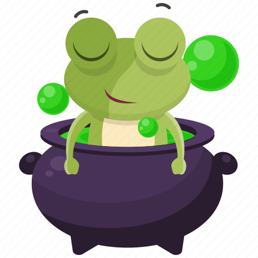 Cauldron, emoji, emoticon, frog, potion, smiley, sticker icon - Download on Iconfinder