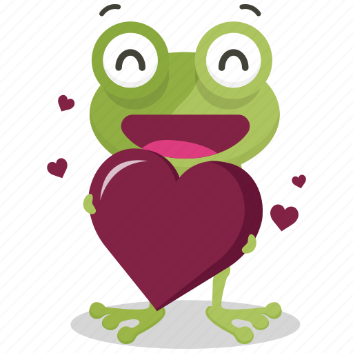 Emoji, emoticon, frog, love, smiley, sticker icon - Download on Iconfinder