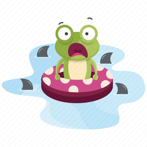 Danger, emoji, emoticon, frog, shark, smiley, sticker icon - Download on Iconfinder