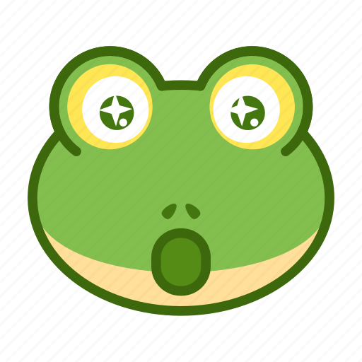 Amazed, emoticon, frog, funny, surprised icon - Download on Iconfinder