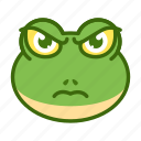 angry, emoticon, frog, funny, mad