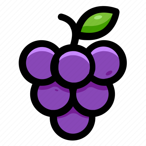 Fresh, fruit, grape, healthy, sweet, vegan, vitamin icon - Download on Iconfinder