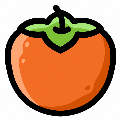 Fresh, fruit, healthy, persimmon, sweet, vegan, vitamin icon - Download on Iconfinder