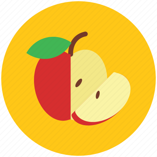 Apple, apple fruit, food, fruit, half of apple, healthy food icon - Download on Iconfinder