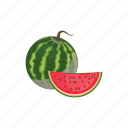 cartoon, food, fruit, healthy, ripe, slice, watermelon