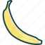 banana, fruit, fruits, yellow fruit 