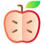 apple, food, fresh, fruit, healthy, slice 