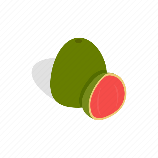 Fresh, freshness, green, guava, isometric, ripe, tropical icon - Download on Iconfinder
