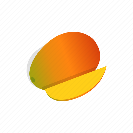 Fresh, isometric, juicy, mango, ripe, sweet, tropical icon - Download on Iconfinder