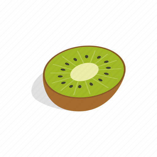 Food, green, half, isometric, kiwi, sweet, tropical icon - Download on Iconfinder