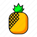 fruits, pineapple
