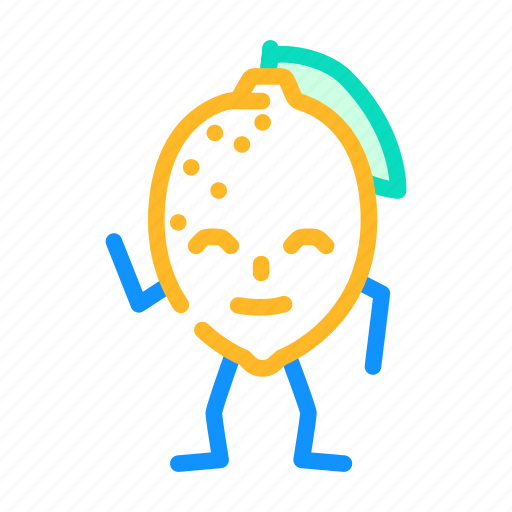 Lemon, fruit, character, vegetable, food, paper icon - Download on Iconfinder