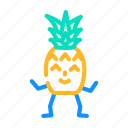 pineapple, character, fruit, vegetable, food, paper