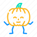 pumpkin, character, fruit, vegetable, food, paper