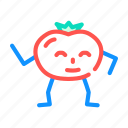 tomato, character, fruit, vegetable, food, paper