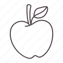 fruit, apple, healthy, leaf